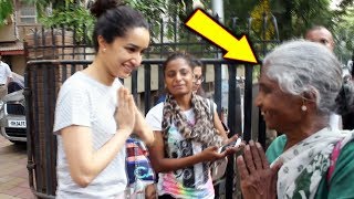 Watch Shraddha Kapoor Shows Respect To Poor Old Lady Video