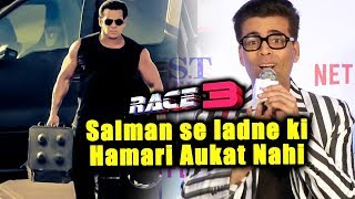 Watch Karan Johar SHOCKING Reaction On Fighting With Salman's RACE 3 Video