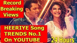 Watch Heeriye Song Trends No.1 On Youtube With Record Breaking Views In 24 Hours Video