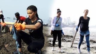 Watch BEACH Cleaning Movement At Versova Jetty Beach | Saiyami kher, VJ Anusha dandekar Video