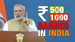 Watch PM Narendra Modi announces decision to discontinue Rs.500 & Rs.1000 notes Video