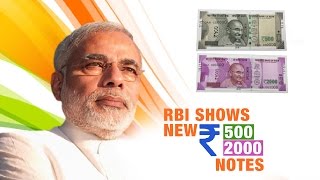 Watch RBI shows new Rs 500 & Rs 2000 Notes | Narendra Modi Bans Rs 500 & Rs 1000 Notes Video