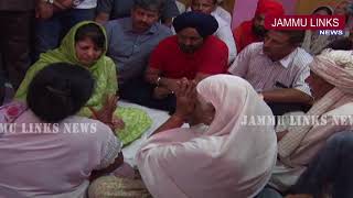 Watch Mehbooba visits R S Pura, condoles with border shelling hit families Video