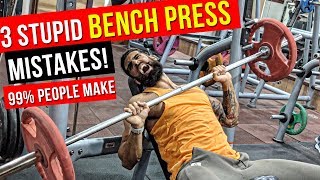 Watch 3 BIGGEST BENCH PRESS MISTAKES IN GYM | Proper Bench Press Form for Chest Video