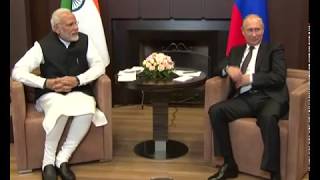 Watch PM Modi meets Russian President Vladimir Putin for an informal summit in Sochi, Russia : 21.05.2018 Video