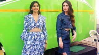 Watch Kareena And Sonam Kapoor Spotted At Mehboob Studio | Veere Di Wedding Promotion Video