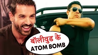 Watch Salman Khan Is The ATOM BOMB Of Bollywood, Says John Abraham On RACE 3 TRAILER Video