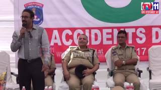 Watch ACCIDENT DAY  AWARENESS CYBERABAD TRAFFIC POLICE  TV11 NEWS 31ST JAN 2017 Video