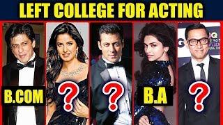 Watch Bollywood Stars Who Left Studies For Acting | Salman Khan, Katrina, Shahrukh, Deepika, Aamir Khan Video