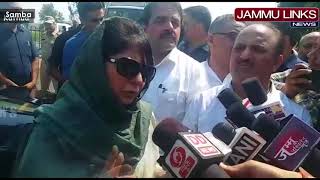 Watch Mehbooba Mufti visits border areas in Jammu Video