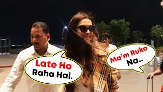 Watch Deepika Padukone SPOTTED AT Mumbai International Airport Video