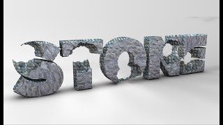 Watch 3D Rock Text Effect making in Cinema 4D Tutorial Video