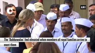 Watch Queen Maxima meets 'Dabbawalas' of Mumbai Video