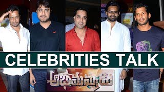 Watch Tollywood Celebrities at Abhimanyudu Premiere Show | Hero Vishal, Samantha Video