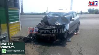 Watch COUPLE SERIOUSLY INJURED IN CAR ACCIDENT AT MEDARAMETLA PRAKASHAM TV11 NEWS 8TH MAY 2017 Video