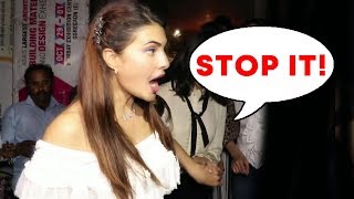 Watch Jacqueline Fernandez Shouts At Bodyguard For Pushing Fan Outside Her House | Race 3 Party Video