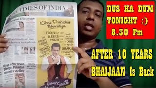 Watch Dus Ka Dum Season 3 Episode 1 Starts Tonight I Bhaijaan Is Back After 10 Years Video