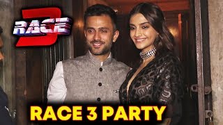 Watch Sonam Kapoor With Husband Anand Ahuja At Salman's RACE 3 Party Video