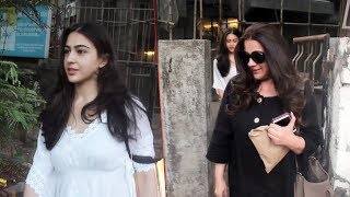 Watch Sara Ali Khan With Mother Amrita Singh Spotted At Juhu Video
