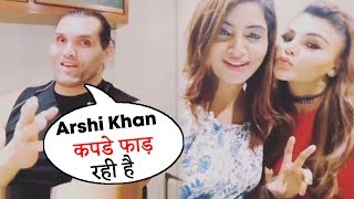 Watch Arshi Khan Embarrasses The Great Khali In Front Of Camera Video