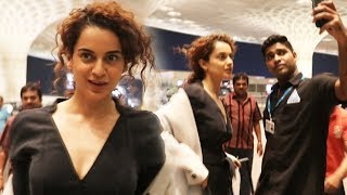 Watch Kangana Ranaut Clicks Selfies With Fans At Mumbai Airport Video