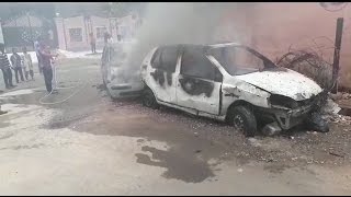 Watch SEIZED CARS CATCHES FIRE AT TAPPACHABUTRA PS TV11 NEWS  20TH MAY 2017 Video