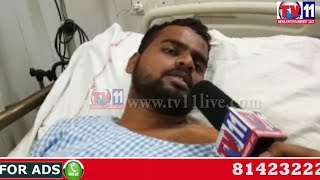 Watch TRS PARTY WORKERS ATTACK ON VETERINARY STUDENTS IN MINISTER VISIT WANAPARTHI TV11 NEWS 26TH MAY 2017 Video