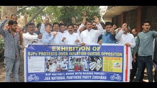 Watch JKNPP stages protest against price hike in Jammu Video
