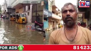 Watch PEOPLE SUFFER WITH HEAVY RAINS IN HYDERABAD TV11 NEWS 9TH JUNE 2017 Video