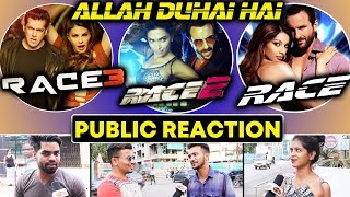 Watch Allah Duhai Hai RACE Vs RACE 2 Vs RACE 3 | Public Reaction | Salman Khan, Jacqueline, Saif Ali Khan Video