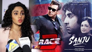 Watch Amruta Khanvilkar Reaction On RACE 3 Vs SANJU | Salman Khan Vs Ranbir Kapoor Video