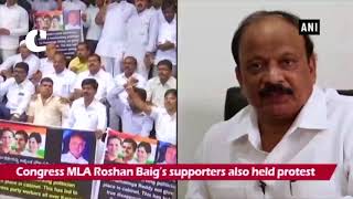 Watch Supporters of Congress MLAs stage protest demanding ministerial berth in Karnataka Cabinet Video
