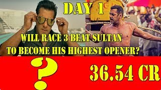 Watch Will RACE 3 Beat SULTAN Day 1 Collection To Become His Highest Opener At EID? Video