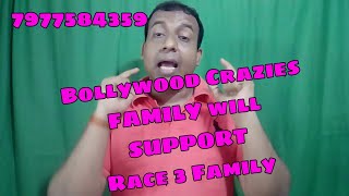 Watch Let's Bollywood Crazies Family Support RACE 3 Family By Giving Right News 7977584359 Video