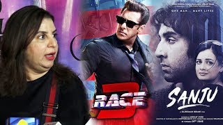 Watch Farah Khan Reaction On RACE 3 Vs SANJU | Salman Khan Vs Ranbir Kapoor Video