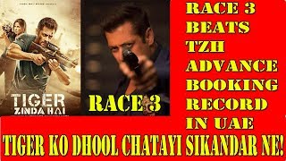 Watch RACE 3 Beats Tiger Zinda Hai Advance Booking IN UAE Video
