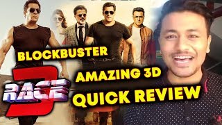 Watch RACE 3 (3D) QUICK REVIEW | BLOCKBUSTER | Salman Khan Dhamakedar Entry Video