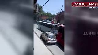 Watch Stone pelters attack CRPF convoy in Banihal Video