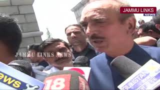 Watch Sharma, Azad visit slain scribe's residence in Baramulla Video