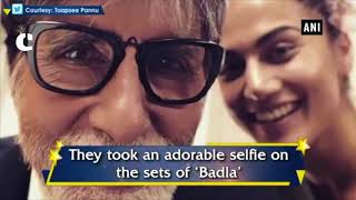 Watch Taapsee Pannu, Big B share first picture from sets of â€˜Badla' Video