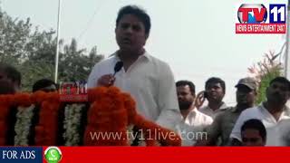 Watch MINISTER KTR INAUGURATES 100 FEET ROAD AT MADHAPUR , AYYAPPA SOCIETY | Tv11 News | 03-12-2017 Video