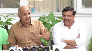 Watch Dy CM Manish Sisodia Briefs Media on the LG not willing to Coordinate with any one Video