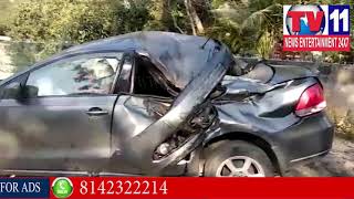 Watch CAR ACCIDENT IN JUBILEE HILLS, DRUNKE & DRIVER, BASARA  TEMPLE EMPLOYEE DIED  |  Tv11 News Video