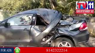 Watch CAR ACCIDENT IN JUBILEE HILLS, BASARA TEMPLE EX EMPLOYEE DEAD, HYD | Tv11 News | 13-01-2018 Video