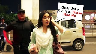 Watch Janhvi Kapoor Sweet Gesture Towards Media At Airport | Dhadak Song Launch Video