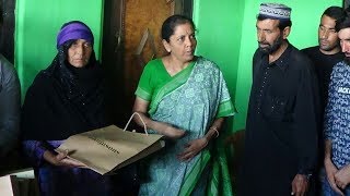 Watch Defence minister Nirmala Sitharaman meets family of army jawan Aurangzeb martyred in Kashmir Video