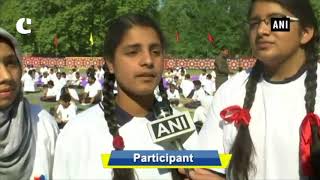 Watch 4th International Yoga Day celebrated in Sher-i-Kashmir stadium Video