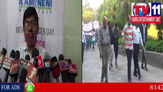 Watch CANCER AWARENESS RALLY AT KAMINENI HOSPITAL TO  LB NAGAR | Tv11 News | 03-02-2018 Video