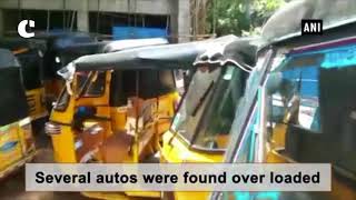 Watch Hyderabad Traffic Police conduct special drive against auto drivers Video