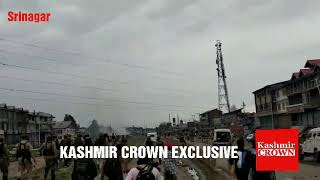Watch Clashes erupted at HMT native place of slain militant Dawood sofi Video